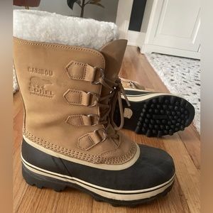 Sorel Boots Womens 7.5 Brown Caribou Waterproof NL 1645 280